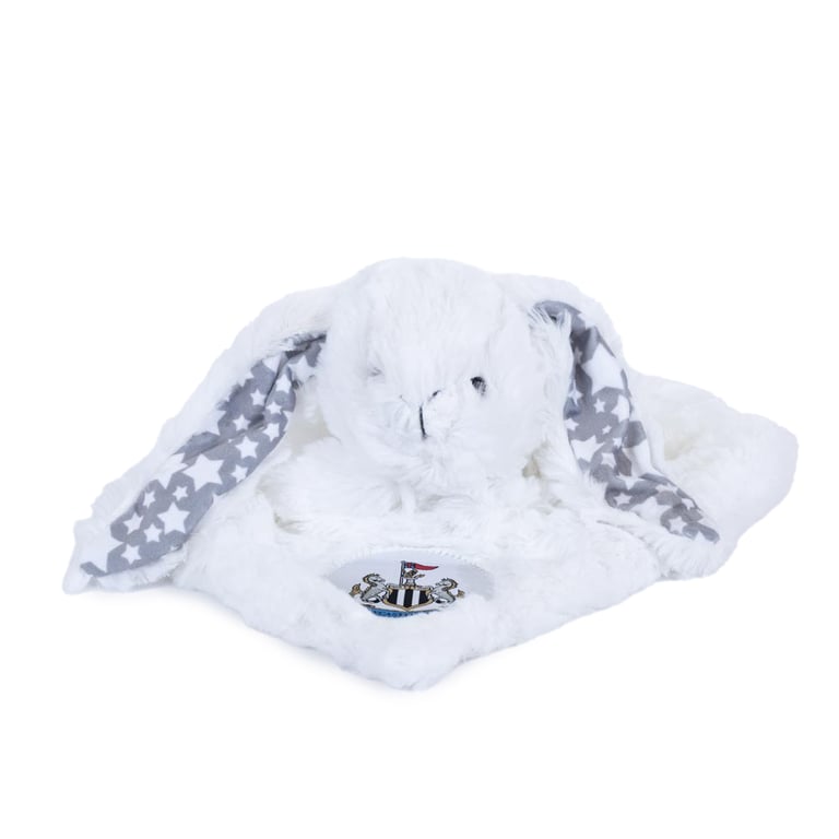 Newcastle United FC Soft Velboa Rabbit Baby Comforter