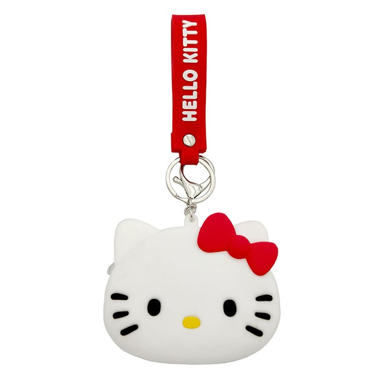 Hello Kitty PVC Coin Purse Keyring - Colourful and Durable Keychain Wallet
