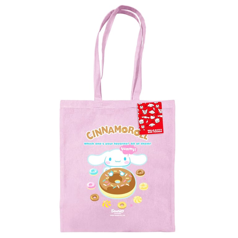 Cinnamoroll 100 Cotton Canvas Tote Bag - Pink Home Decor Fashion Accessory