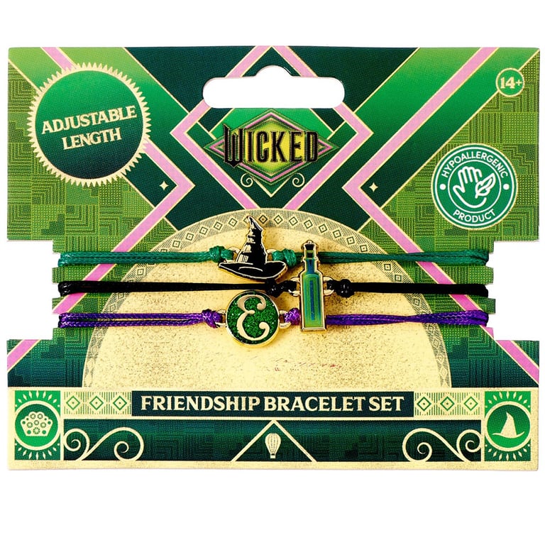 Elphaba Friendship Bracelet Set - Adjustable Cord Jewellery from Barbie Collection