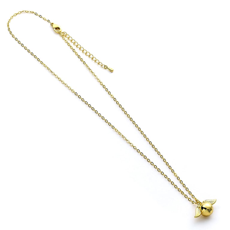 Harry Potter Gold Plated Golden Snitch Necklace with Adjustable Chain