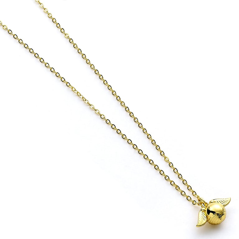 Harry Potter Gold Plated Golden Snitch Necklace with Adjustable Chain