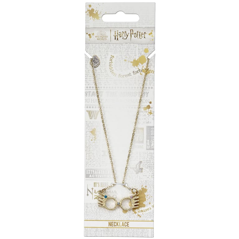 Harry Potter Luna Lovegood Gold Plated Spectrospecs Snake Necklace with Adjustable Chain