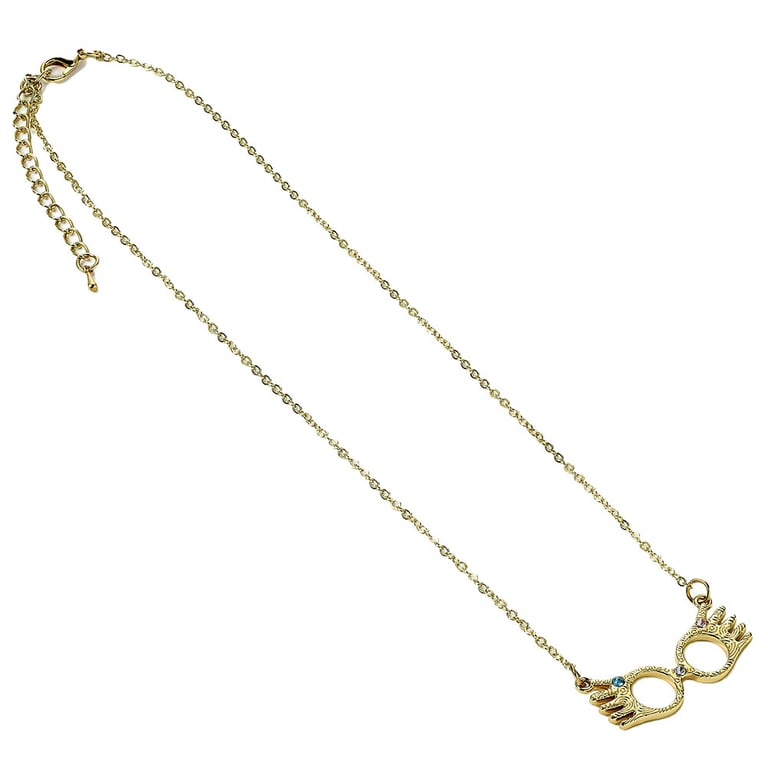 Harry Potter Luna Lovegood Gold Plated Spectrospecs Snake Necklace with Adjustable Chain