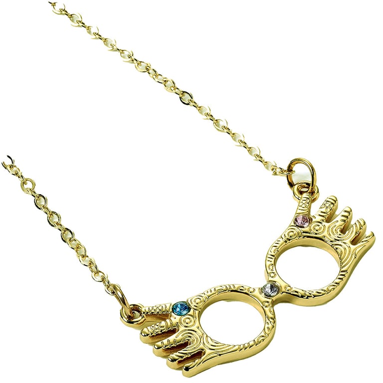 Harry Potter Luna Lovegood Gold Plated Spectrospecs Snake Necklace with Adjustable Chain