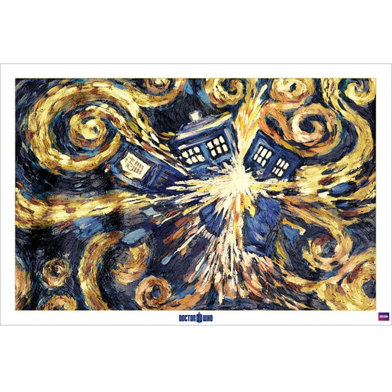 Doctor Who Exploding Tardis Gloss Poster - High Resolution Home Decor Artwork