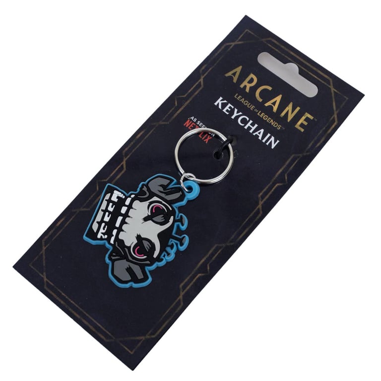 Arcane Monkey Bomb PVC Keyring - Durable, Colorful, and Highly Detailed Keychain with Chain and Split Ring