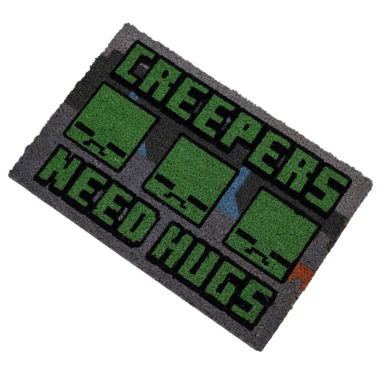 Minecraft Creeper Coir Doormat - Durable Indoor Outdoor Mat with Non-Slip PVC Base