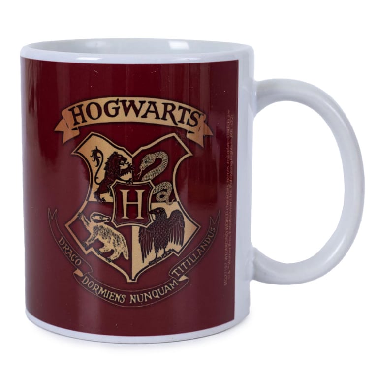 Harry Potter Red Hogwarts Crest Coffee Mug - Official Merchandise