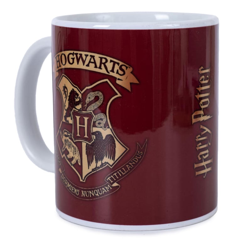 Harry Potter Red Hogwarts Crest Coffee Mug - Official Merchandise