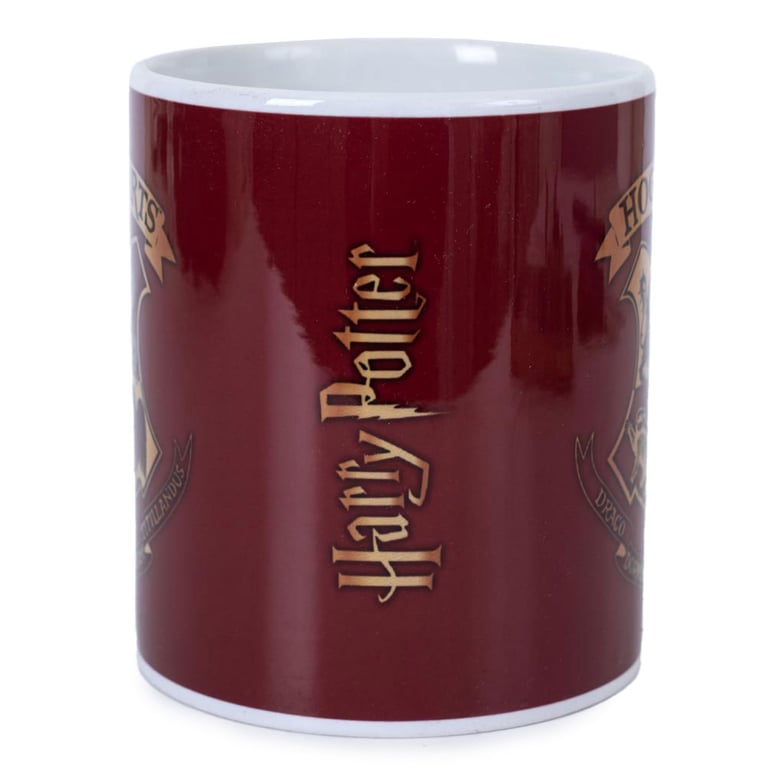 Harry Potter Red Hogwarts Crest Coffee Mug - Official Merchandise
