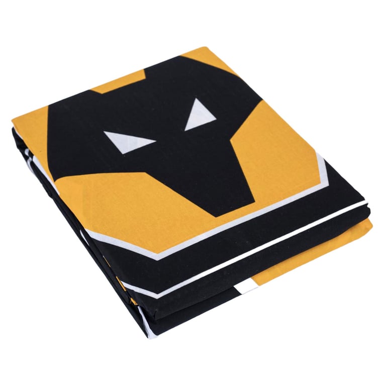 Wolverhampton Wanderers FC Pulse Double Duvet Set - Machine Washable Club Crest Design