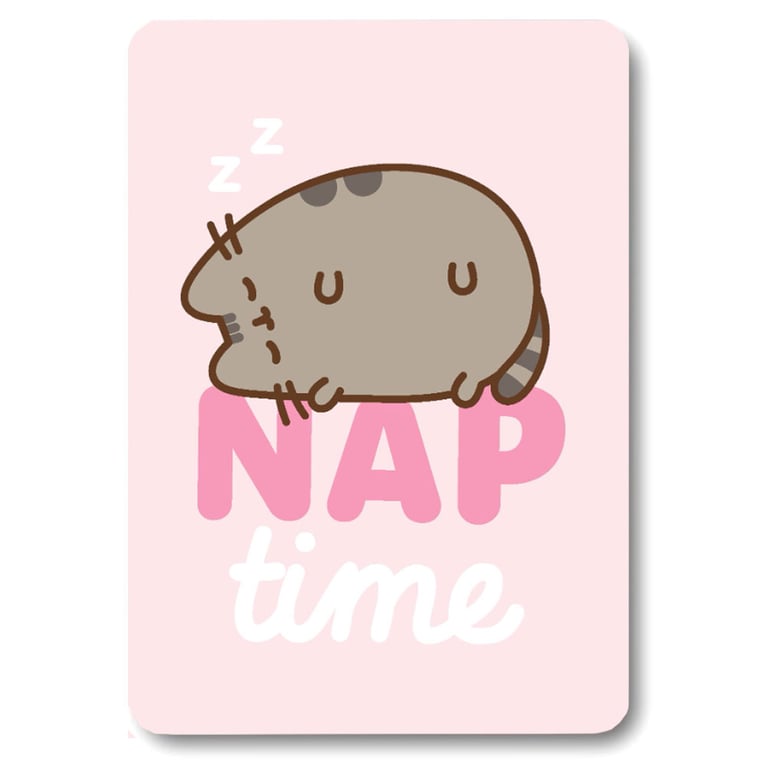 Pusheen Nap Time Premium Fleece Blanket - Soft Coral Fleece Baby Pink Snuggle Blanket