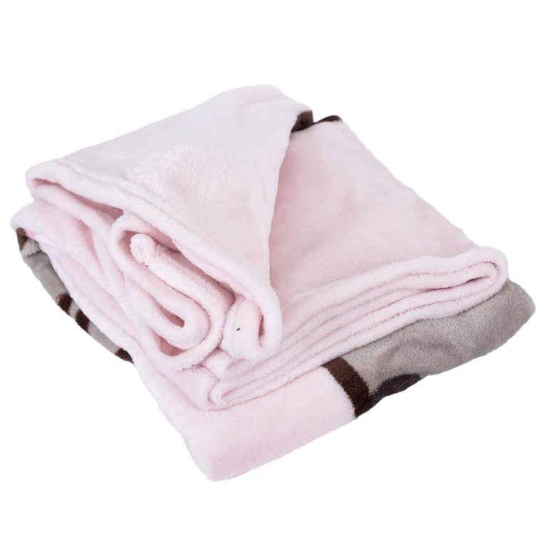 Pusheen Nap Time Premium Fleece Blanket - Soft Coral Fleece Baby Pink Snuggle Blanket