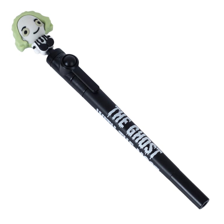 Beetlejuice Fidget Pen - Spinning & Removable Top Ballpoint Pen with Black Ink
