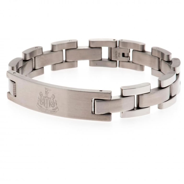 Newcastle United FC Engraved Stainless Steel Link Bracelet