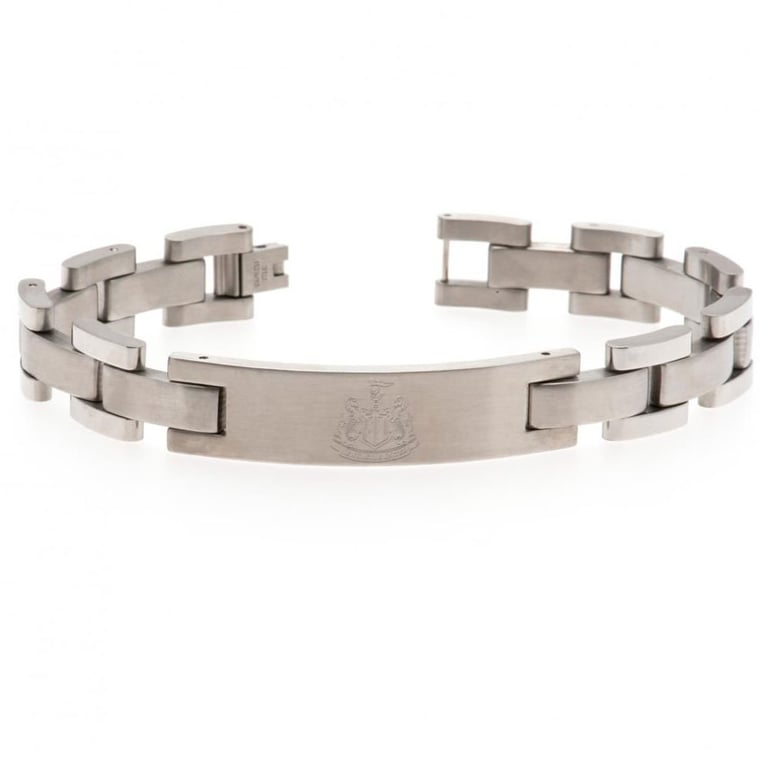 Newcastle United FC Engraved Stainless Steel Link Bracelet