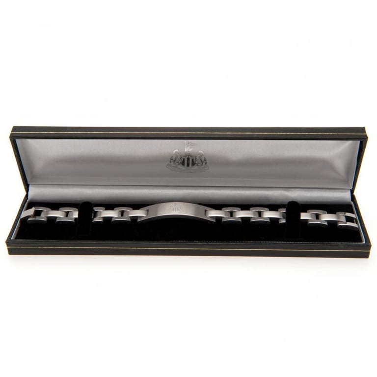 Newcastle United FC Engraved Stainless Steel Link Bracelet