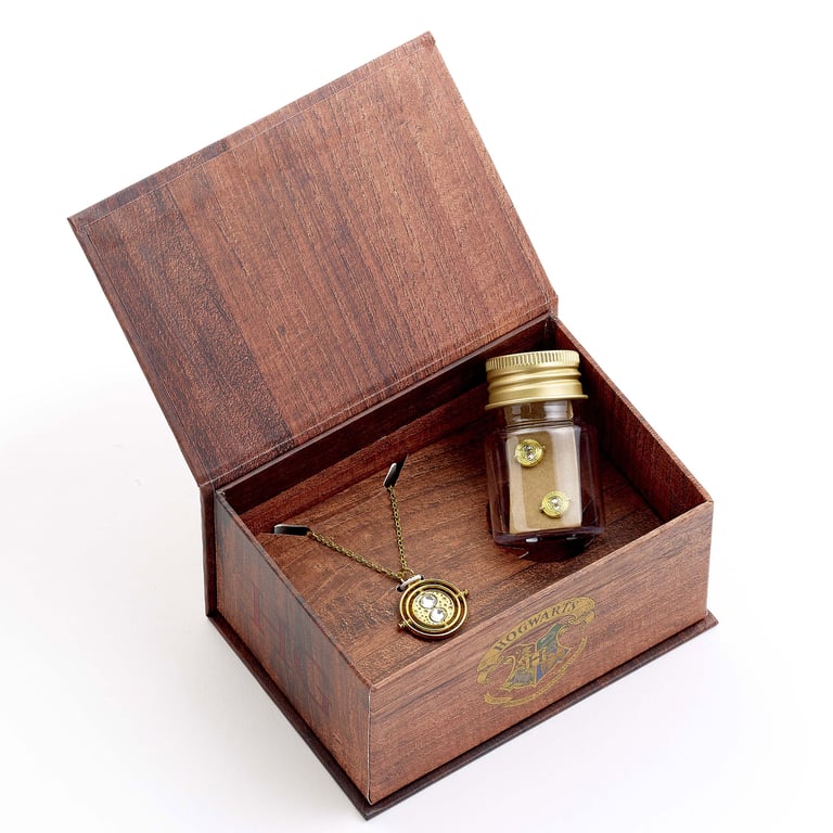 Harry Potter Time Turner Necklace & Earrings Gift Box Set - Inspired by Hermione s Polyjuice Potion Compartments