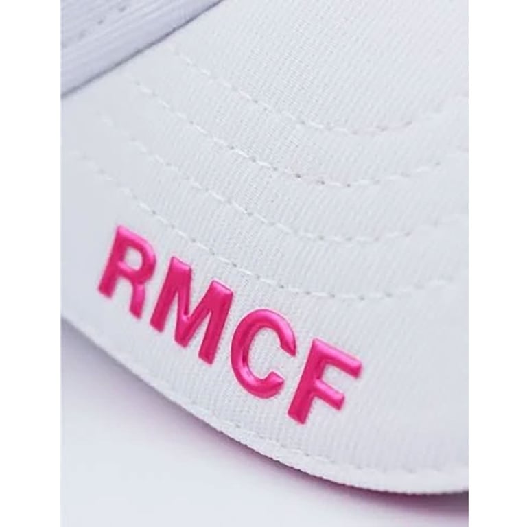 Real Madrid CF Ladies Curved Brim Cap with Adjustable Size and Authentic Crest