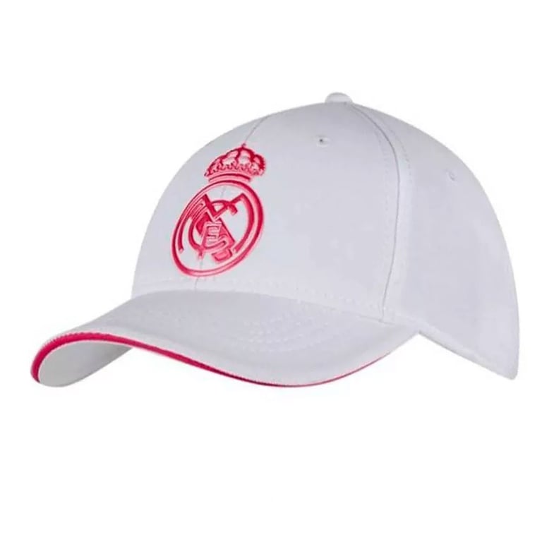 Real Madrid CF Ladies Curved Brim Cap with Adjustable Size and Authentic Crest