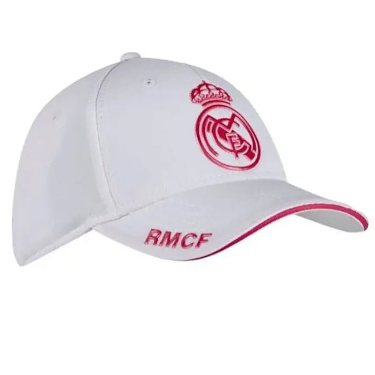 Real Madrid CF Ladies Curved Brim Cap with Adjustable Size and Authentic Crest