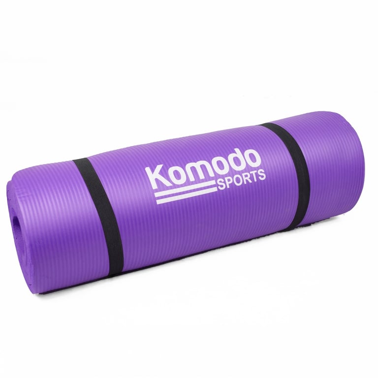 15mm Purple Non-Slip Exercise Mat - High Density Foam Gym Yoga Mat