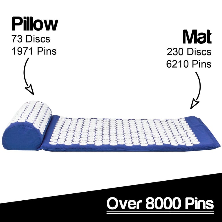 Acupressure Mat, Pillow and Ball Set - Pain Relief and Stress Relief Tool