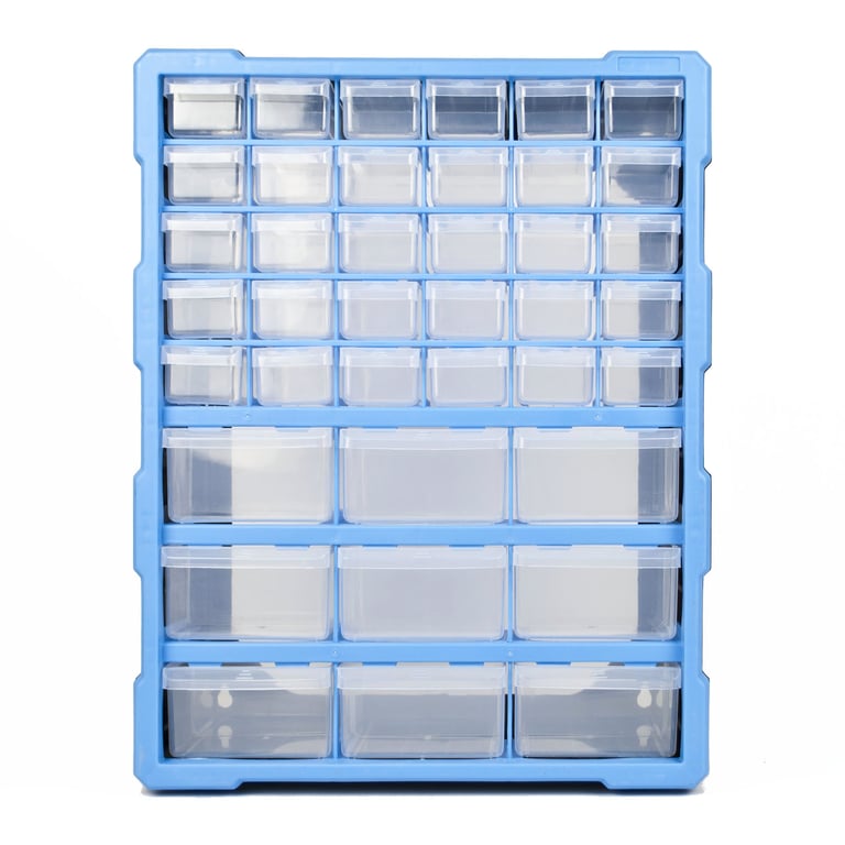 DIY Storage Organiser Unit with 39 Adjustable Drawers - Tool & Craft Storage Cabinet