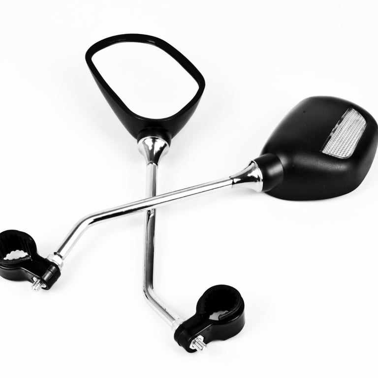 Oval Bike Mirrors with Reflectors - Enhanced Visibility and Safety for Bikes and Mobility Scooters