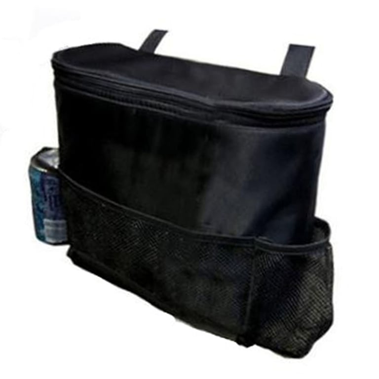 Durable Car Back Seat Organizer with Insulated Cool Bag and Multi-Pouch Storage
