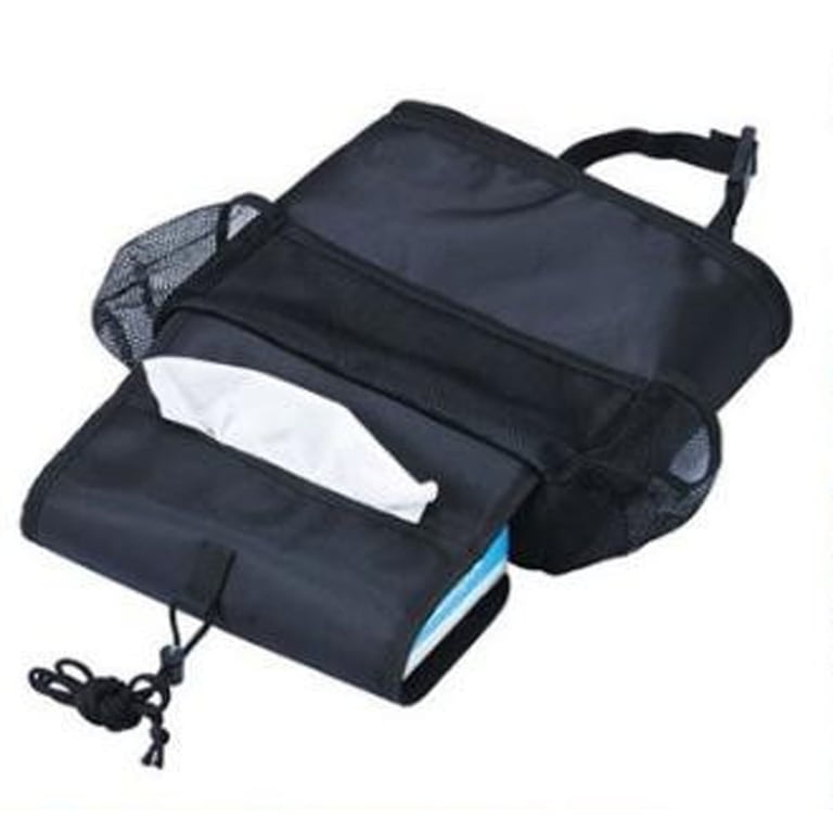 Durable Car Back Seat Organizer with Insulated Cool Bag and Multi-Pouch Storage