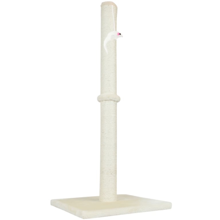 80cm Beige Cat Scratch Post - Durable Indoor Entertainment for Cats