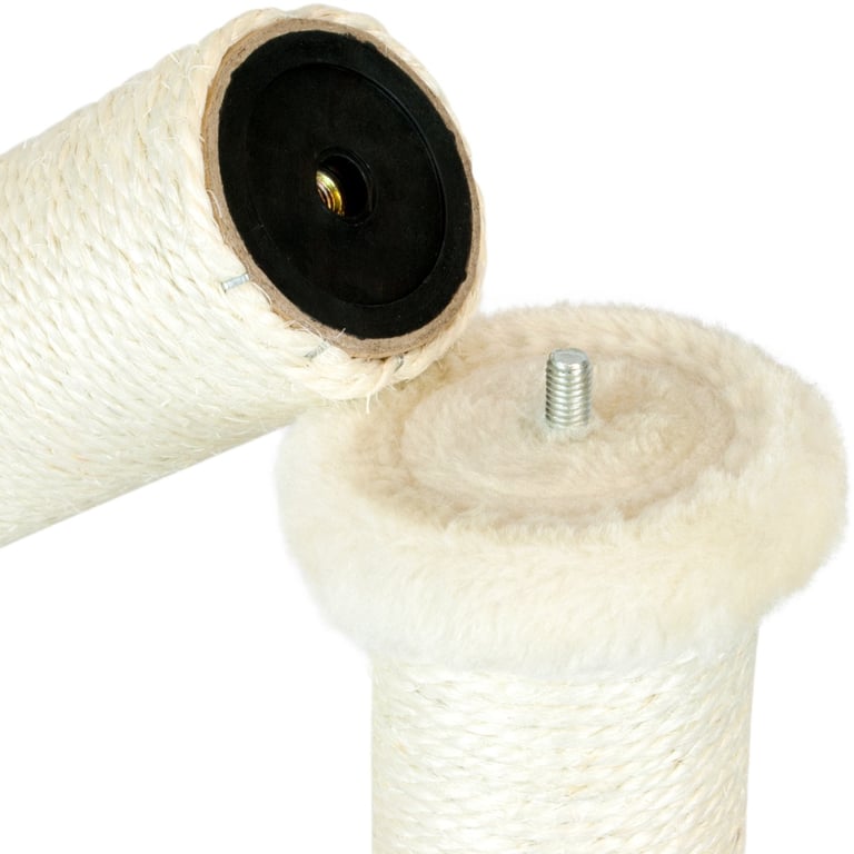 80cm Beige Cat Scratch Post - Durable Indoor Entertainment for Cats