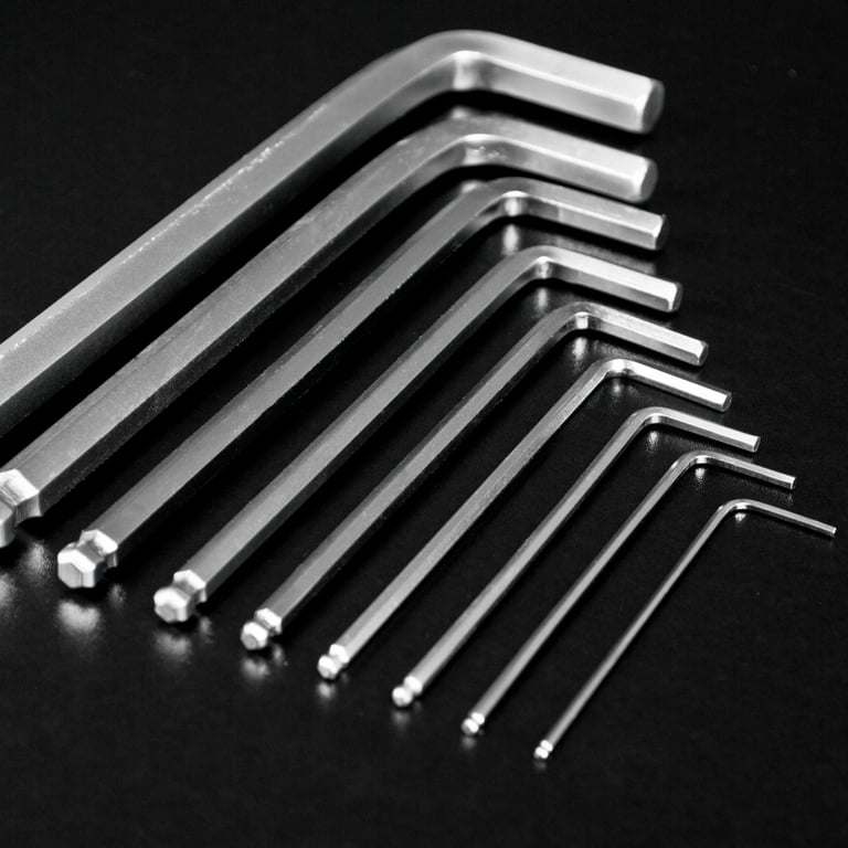 High-Quality 9 Piece Extra Long Allen Key Set - Multi-Size, Chrome Vanadium Steel