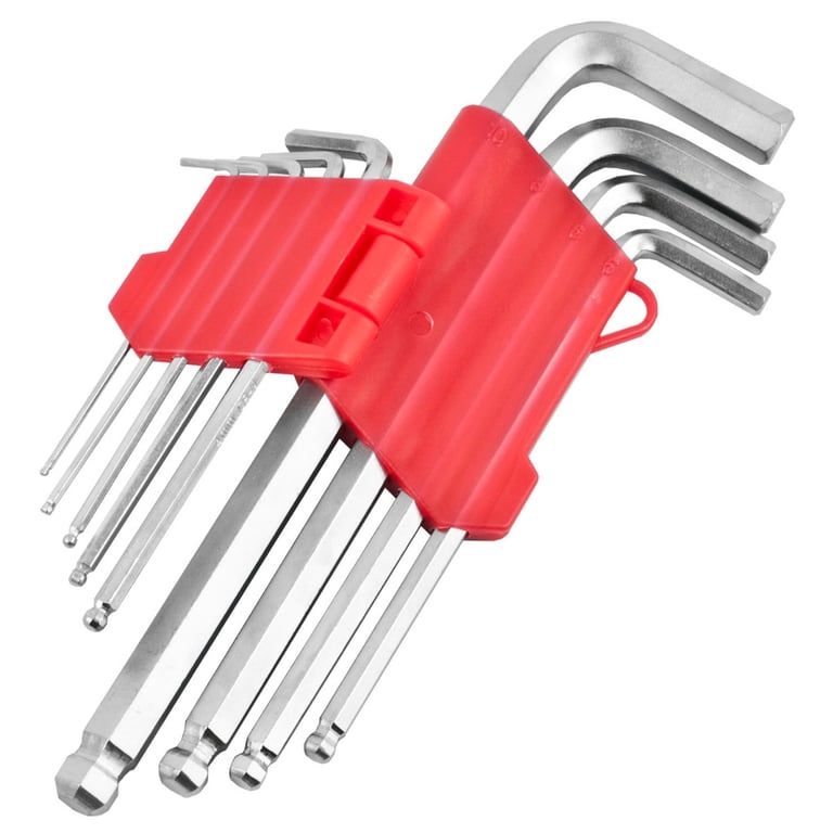 High-Quality 9 Piece Extra Long Allen Key Set - Multi-Size, Chrome Vanadium Steel