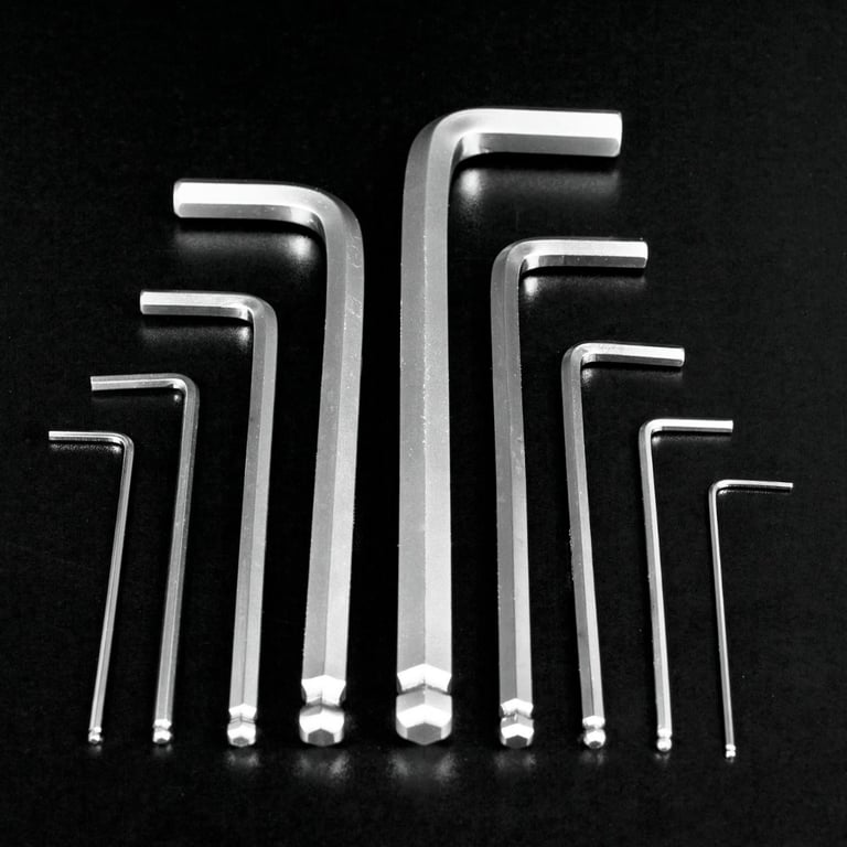 High-Quality 9 Piece Extra Long Allen Key Set - Multi-Size, Chrome Vanadium Steel