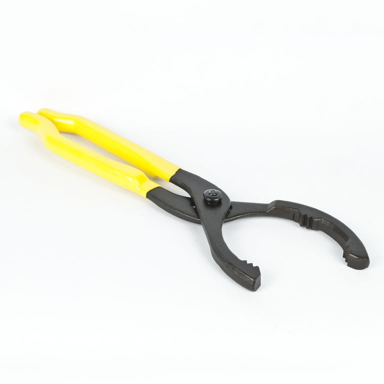 Adjustable 12 Oil Filter Wrench - Drop Forged Steel, Long Padded Handle