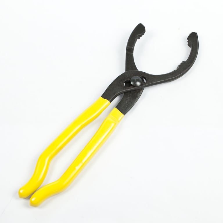Adjustable 12 Oil Filter Wrench - Drop Forged Steel, Long Padded Handle