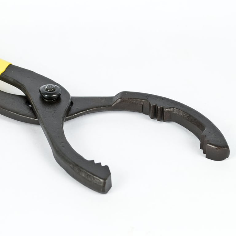 Adjustable 12 Oil Filter Wrench - Drop Forged Steel, Long Padded Handle
