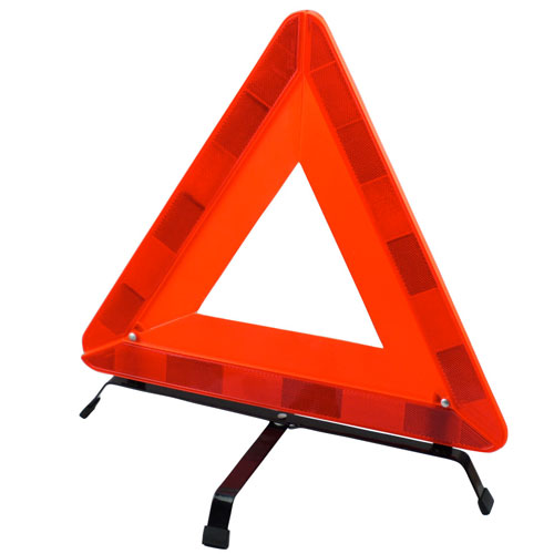 Compact Reflective Car Warning Safety Triangle - Emergency Roadside Assistance