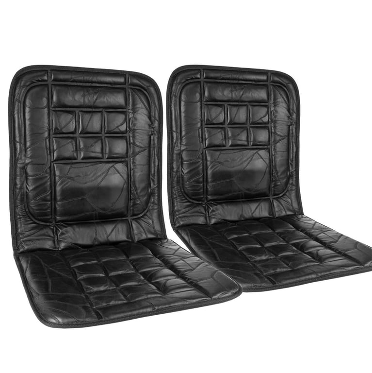 Orthopaedic Leather Car Seat Covers - Black, Padded and Easy to Install