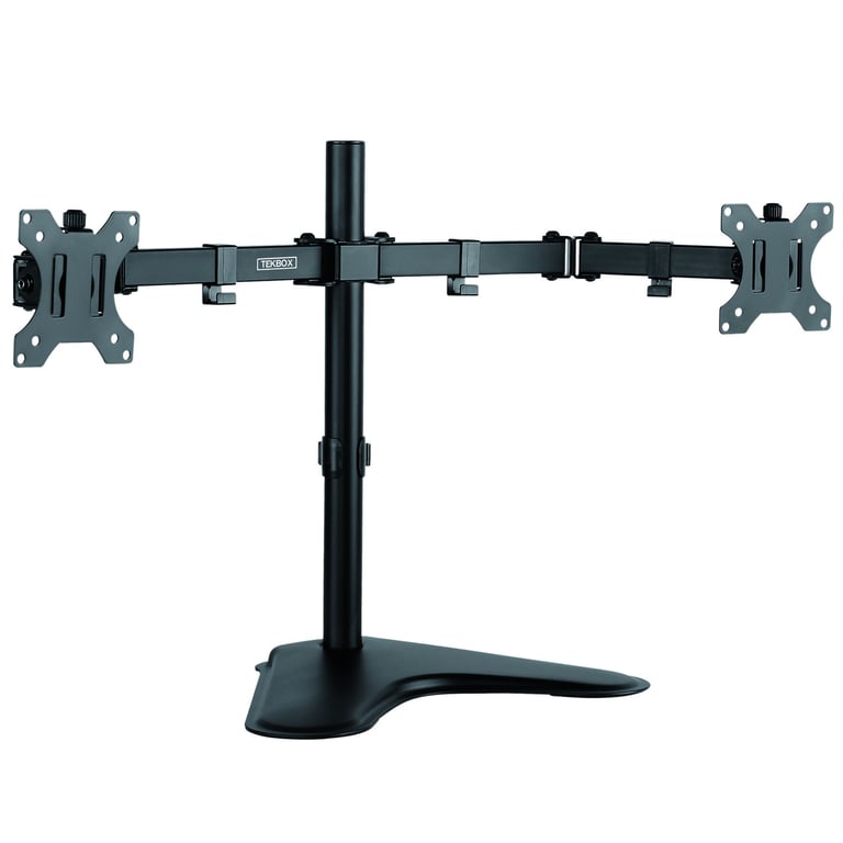 Dual Monitor Mount for Space-Saving Multi Screen Setup - VESA Swivel Desk Mount