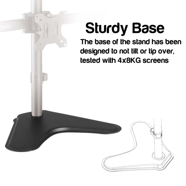 Dual Monitor Mount for Space-Saving Multi Screen Setup - VESA Swivel Desk Mount