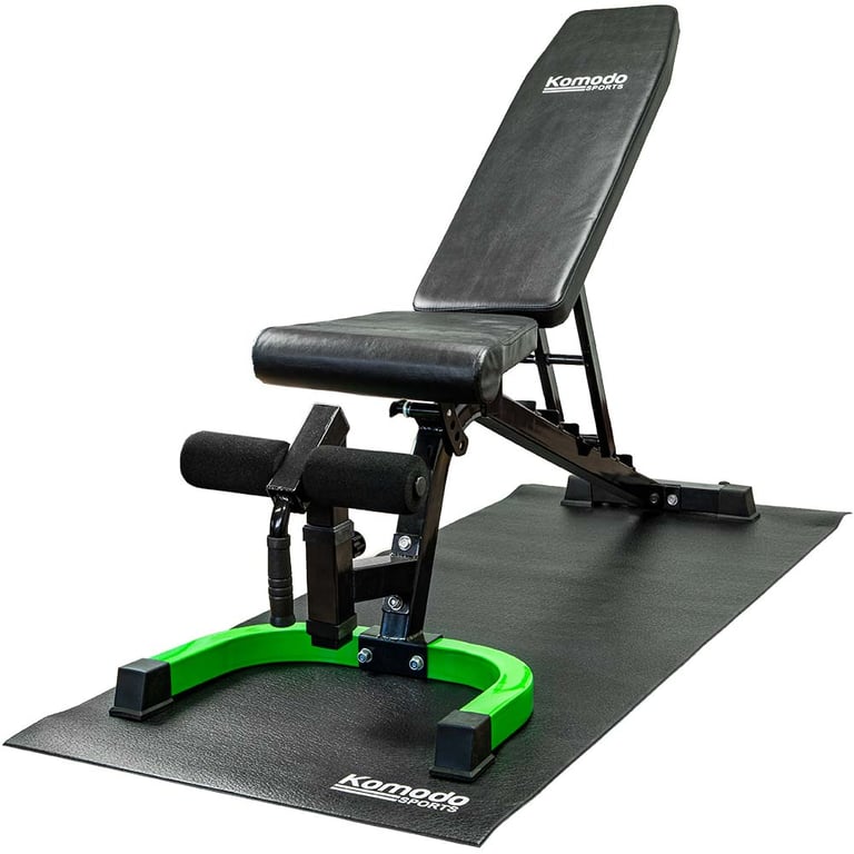Gym Bench and Bike Trainer Floor Mat - Anti-Vibration Protection for Home Gyms and Indoor Cycling