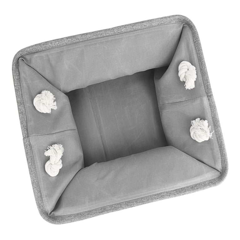 Grey Linen Fabric Storage Cubes - Space Saving Bedroom Solutions