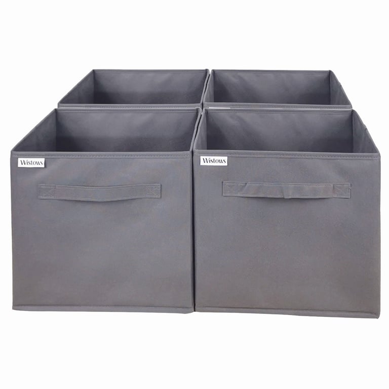 Pack of 4 Foldable Clothing Storage Boxes - Space Saving Closet Organizers