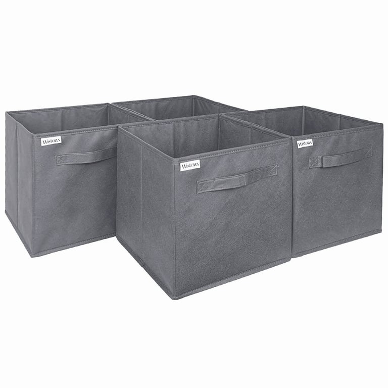 Pack of 4 Foldable Clothing Storage Boxes - Space Saving Closet Organizers