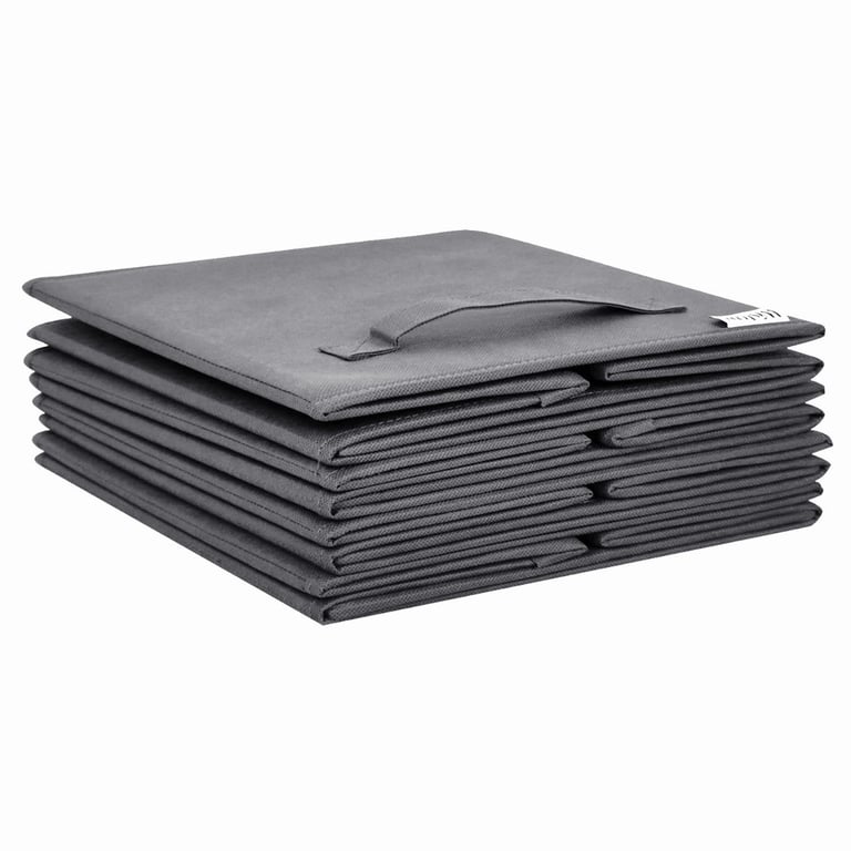 Pack of 4 Foldable Clothing Storage Boxes - Space Saving Closet Organizers