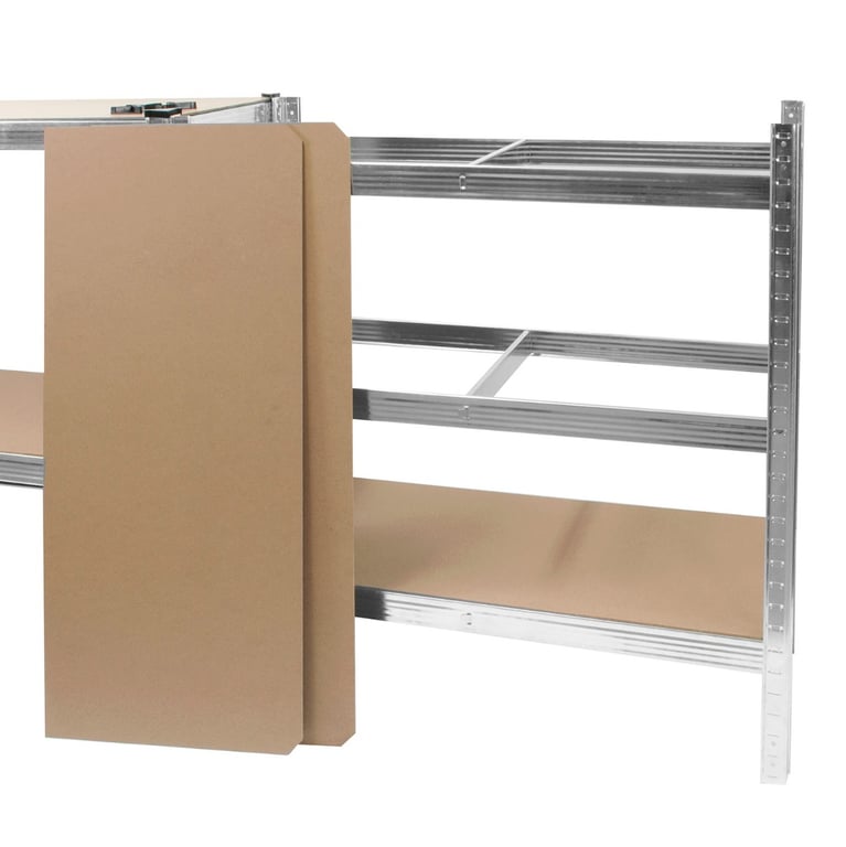 Silver Boltless Garage Shelving Unit - Heavy Duty 5 Tier Rack